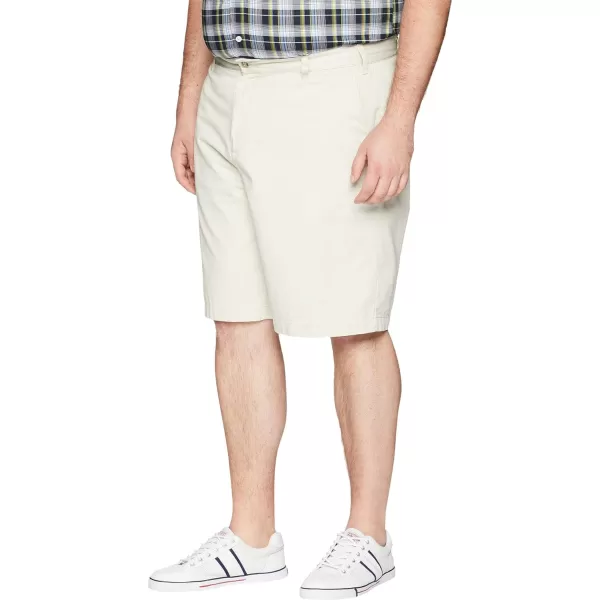 Nautica Mens Cotton Twill Flat Front Chino ShortNautica Stone