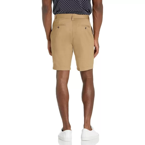 Nautica Mens Cotton Twill Flat Front Chino ShortTuscan Tan