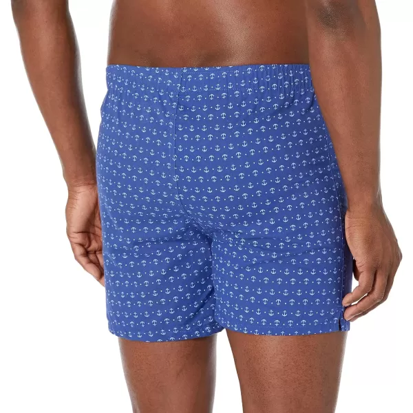 Nautica Mens Cotton Woven 3 Pack BoxerAero BluePeacoatAnchorbright Cobalt