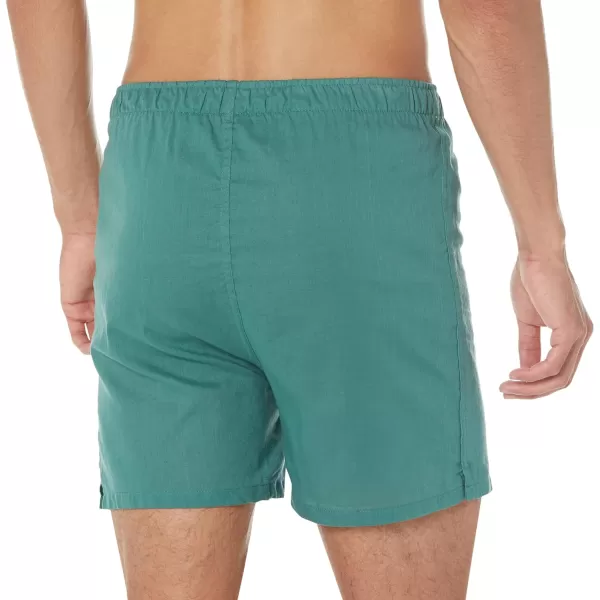 Nautica Mens Cotton Woven 3 Pack BoxerPeacoatTidal GreenSailsnautica Red Holiday