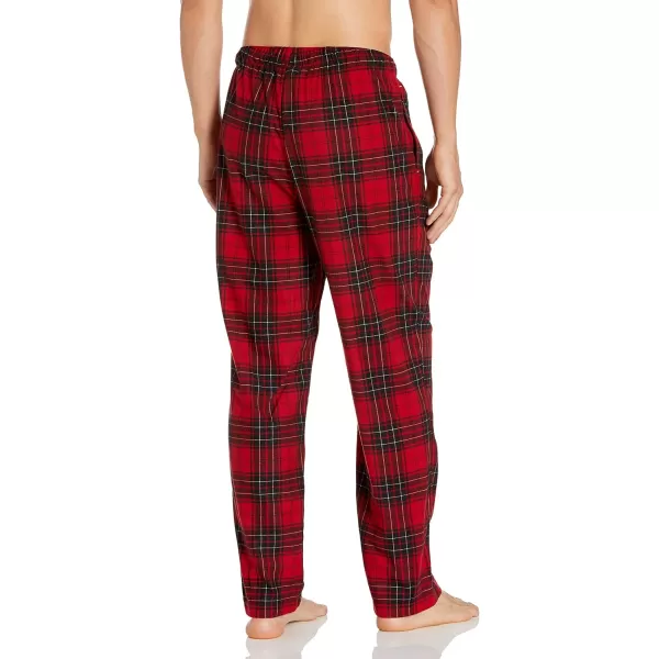 Nautica Mens Cozy Fleece Knit Sleep PantsTartan Plaid