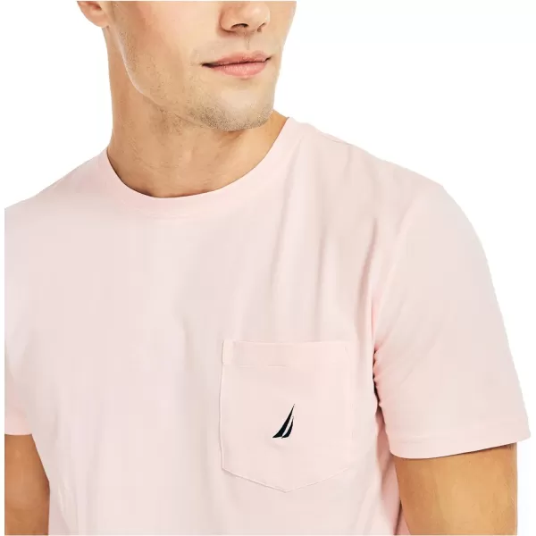 Nautica Mens Crewneck Pocket TShirtOasis Pink