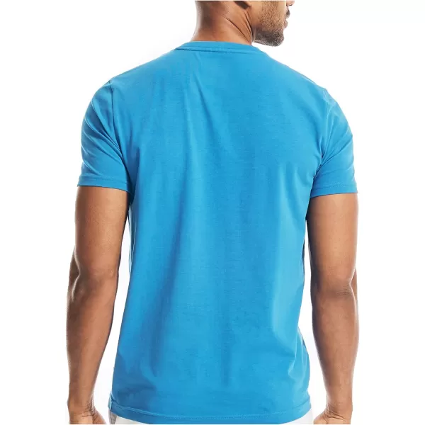 Nautica Mens Crewneck Pocket TShirtSpinner Blue