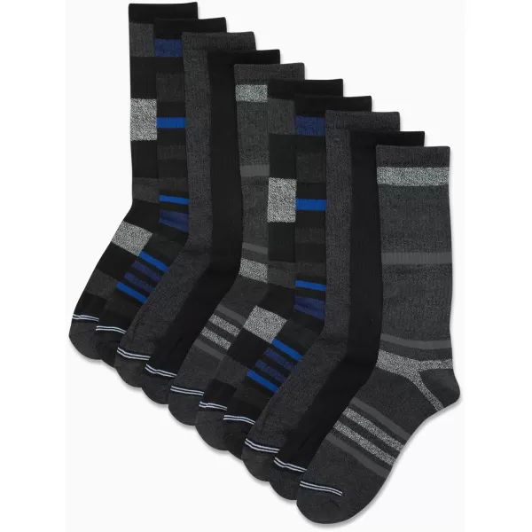 Nautica Mens Dress Socks  LightCushion Crew Socks 10 PackBlackBlue