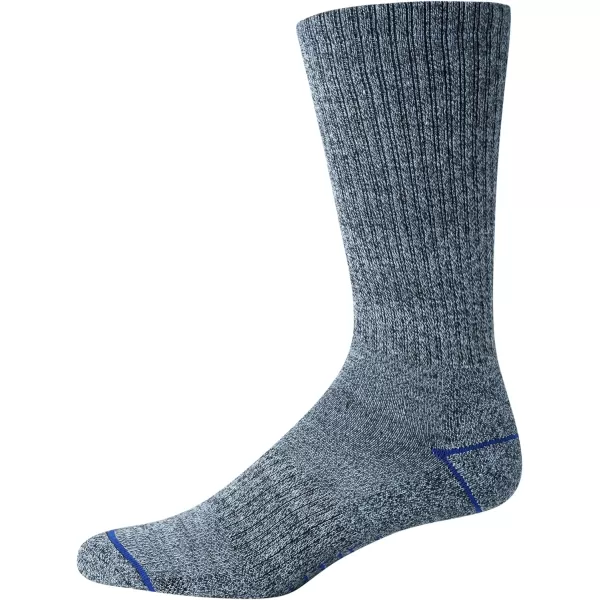 Nautica Mens Dress Socks  LightCushion Crew Socks 10 PackBlue Assorted