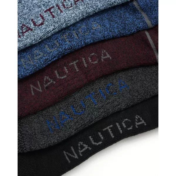 Nautica Mens Dress Socks  LightCushion Crew Socks 10 PackMulti