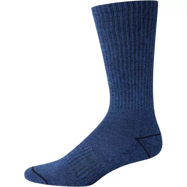 Nautica Mens Dress Socks  LightCushion Crew Socks 5 PackBlue Assorted