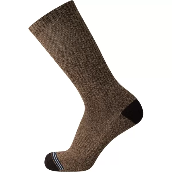 Nautica Mens Dress Socks  LightCushion Crew Socks 5 PackBrownNavy