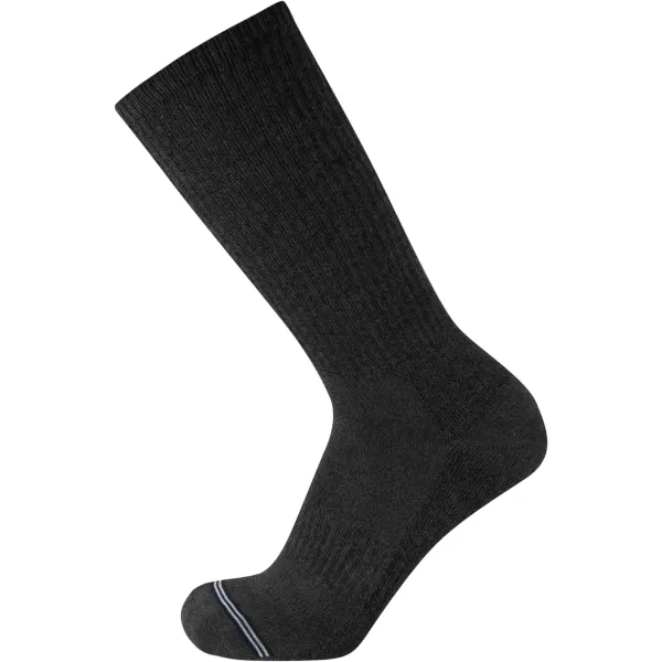 Nautica Mens Dress Socks  LightCushion Crew Socks 5 PackGreyBlack Stripes