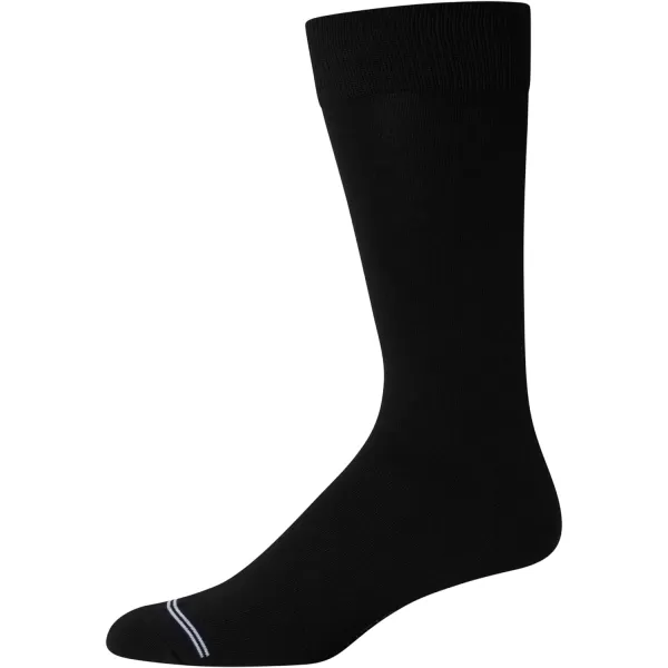 Nautica Mens Dress Socks  Lightweight Crew Socks 5 PackBlack Stripe
