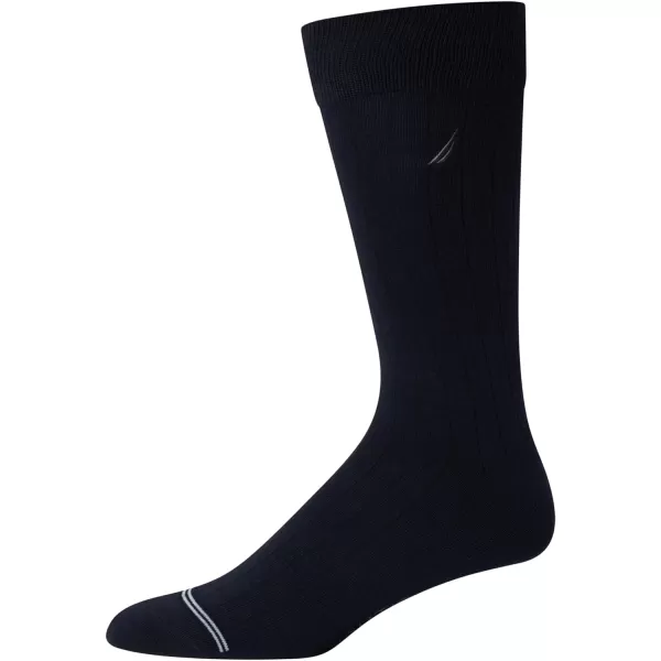 Nautica Mens Dress Socks  Lightweight Crew Socks 5 PackNavy Multi