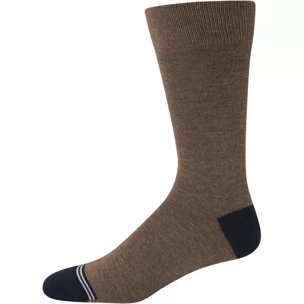 Nautica Mens Dress Socks  Patterned Crew Socks 10 PackBlueGrey