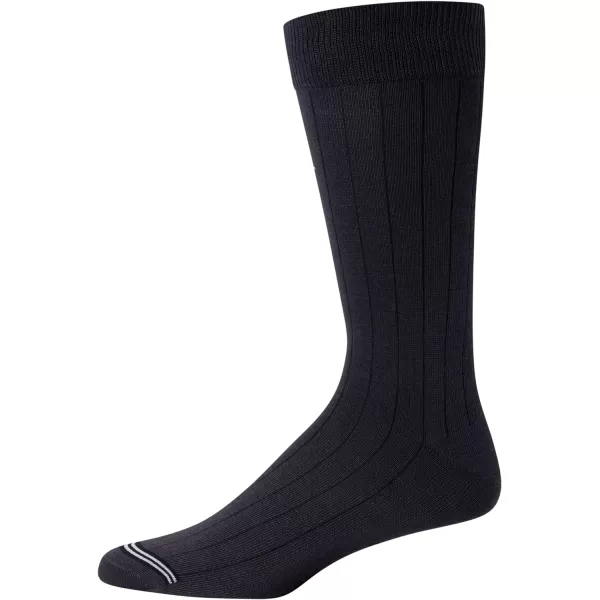 Nautica Mens Dress Socks  Patterned Crew Socks 10 PackKhakiNavyBlack