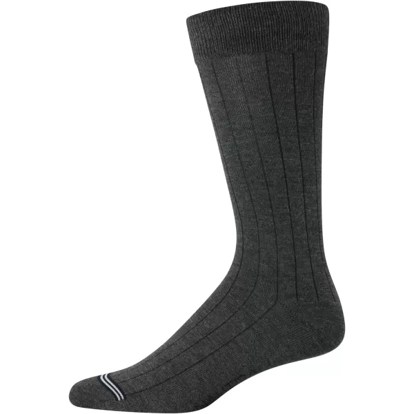 Nautica Mens Dress Socks  Solid Crew Socks 10 PackAssorted Rib