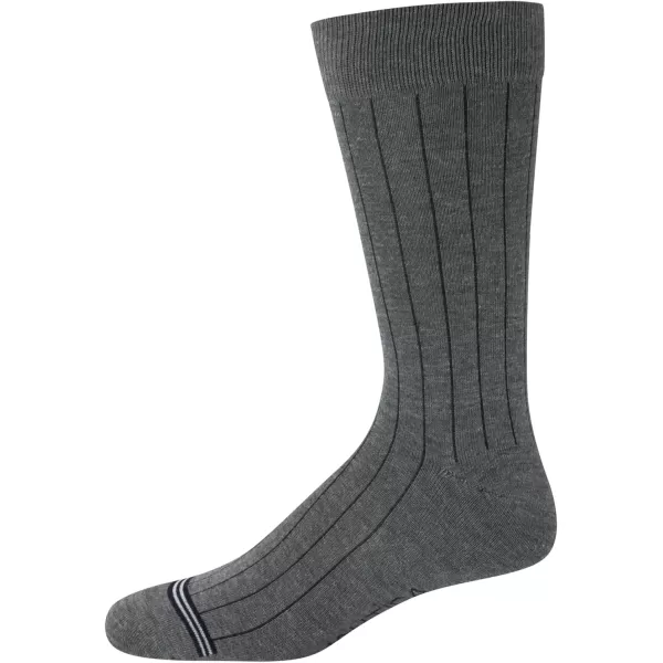 Nautica Mens Dress Socks  Solid Crew Socks 10 PackBlueGrey Heather