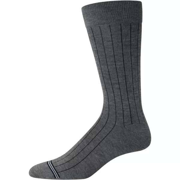 Nautica Mens Dress Socks  Solid Crew Socks 10 PackDenim Heather Assorted