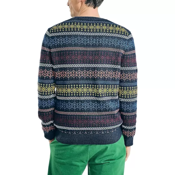 Nautica Mens Fair Isle Crewneck SweaterNavy Seas