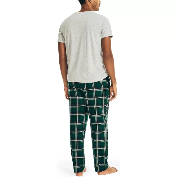 Nautica Mens Flannel Pajama SetGrey Heather