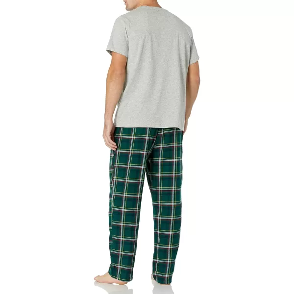 Nautica Mens Flannel Pajama SetGrey Heather