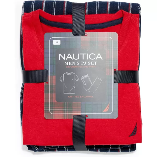 Nautica Mens Flannel Pajama SetNautica Red