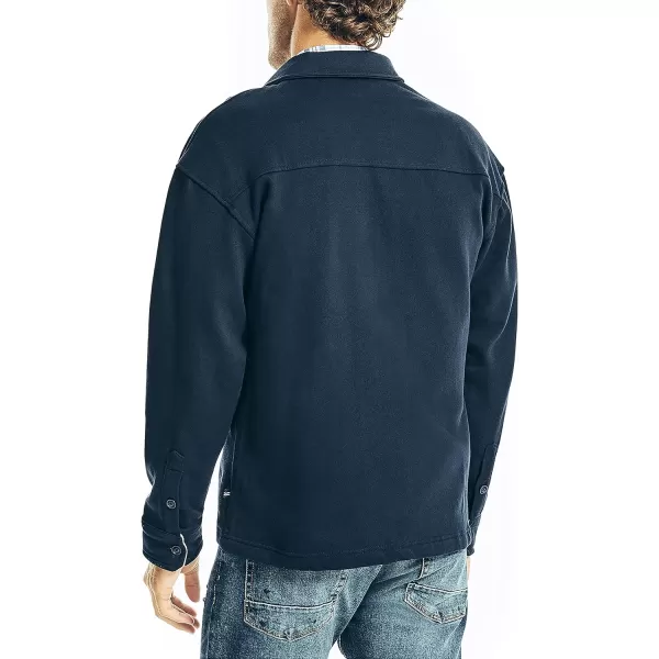 Nautica Mens Fleece Buttonup ShirtNavy