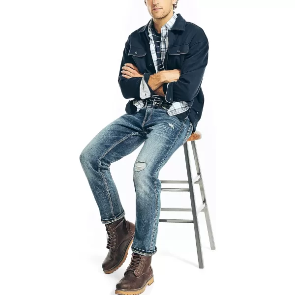 Nautica Mens Fleece Buttonup ShirtNavy