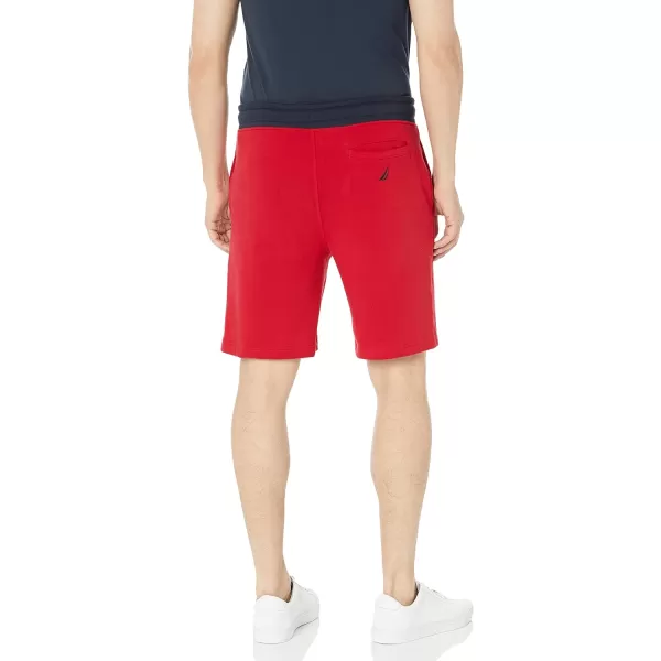 Nautica Mens Fleece Knit Logo ShortsNautica Red