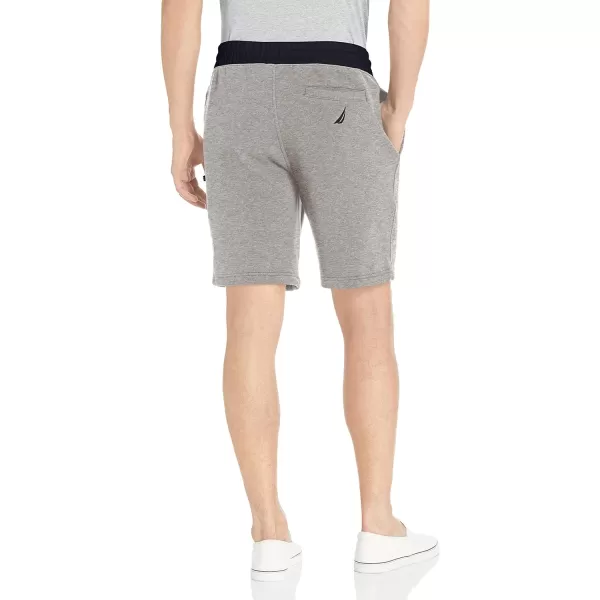 Nautica Mens Fleece Knit Logo ShortsStone Grey Heather