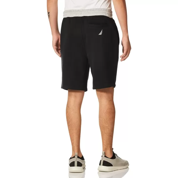 Nautica Mens Fleece Logo ShortsTrue Black