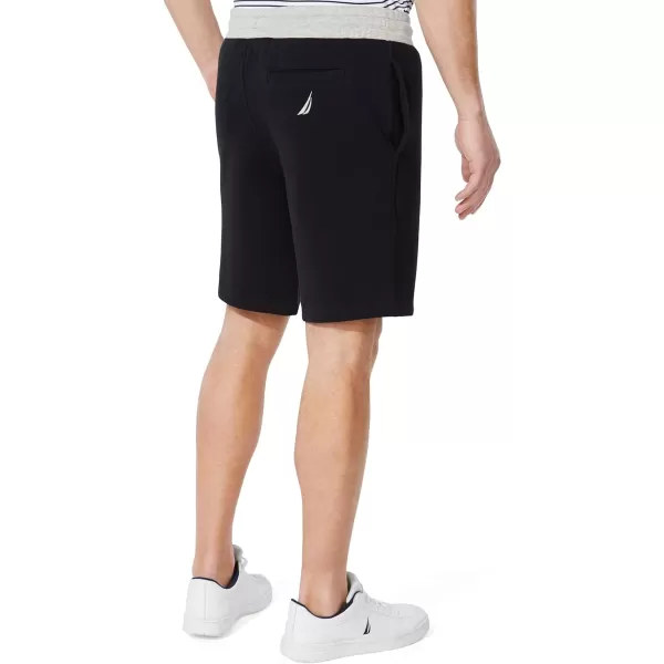 Nautica Mens Fleece Logo ShortsTrue Black