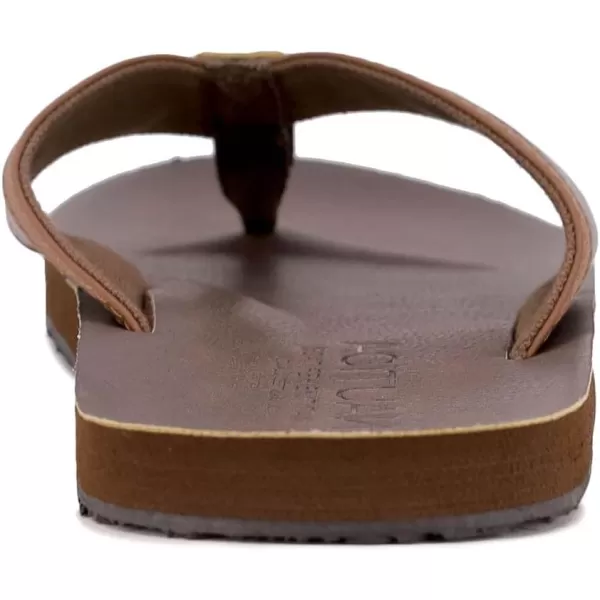 Nautica Mens Flip Flop Beach Sandal Boat Slide Water SlippersAdainbrown Tan