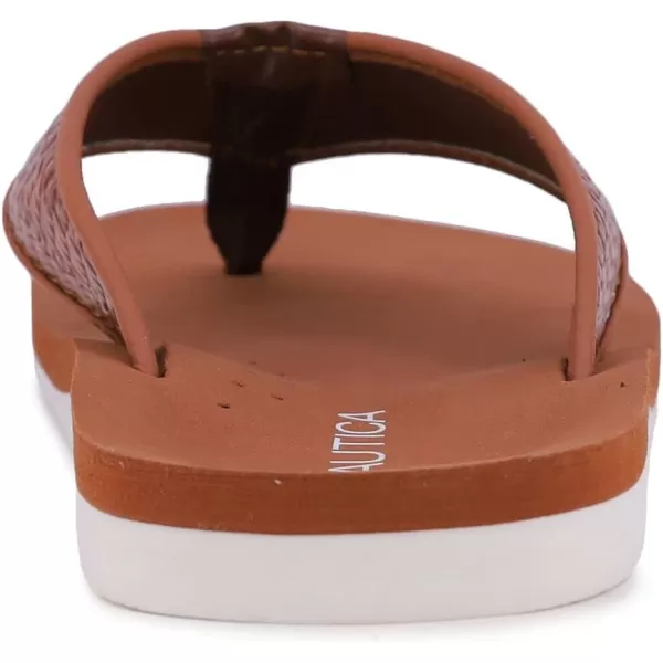 Nautica Mens Flip Flop Beach Sandal Boat Slide Water SlippersBallastbrown