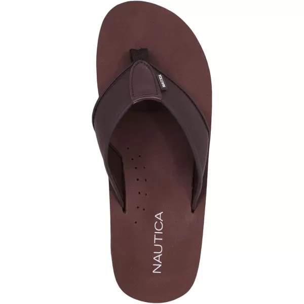 Nautica Mens Flip Flop Beach Sandal Boat Slide Water SlippersBanksbrown
