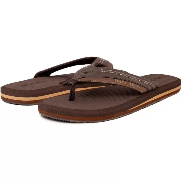 Nautica Mens Flip Flop Beach Sandal Boat Slide Water SlippersBarktarus