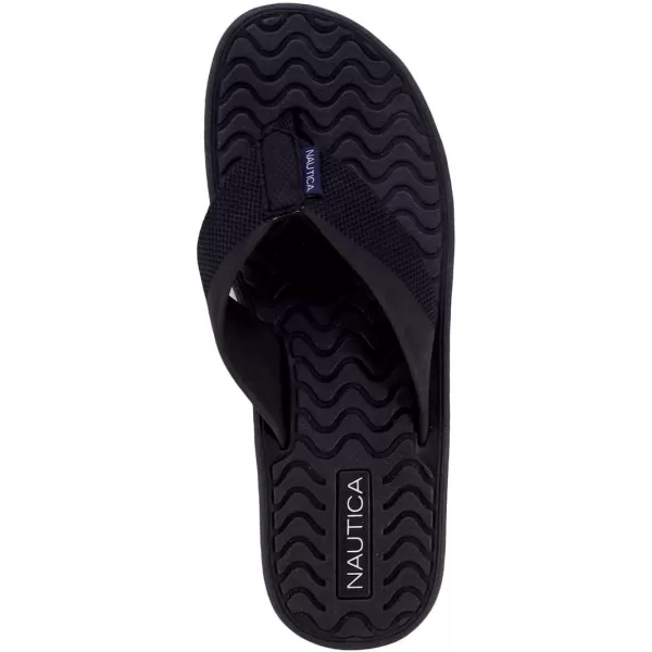 Nautica Mens Flip Flop Beach Sandal Boat Slide Water SlippersBlacknector