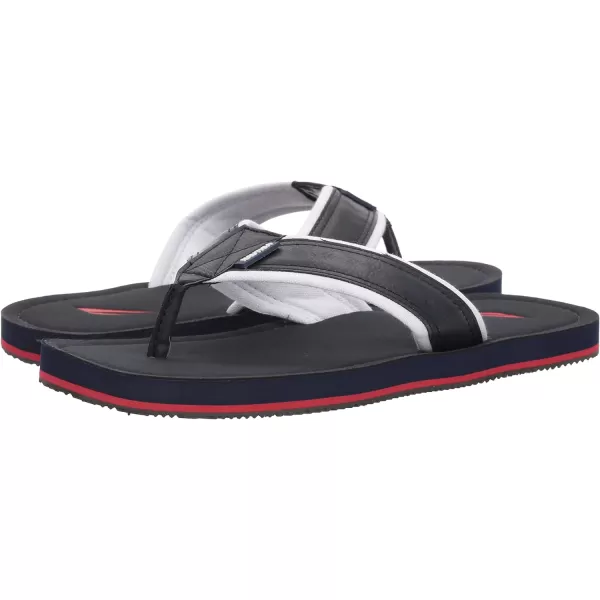 Nautica Mens Flip Flop Beach Sandal Boat Slide Water SlippersBlueWhiteRed