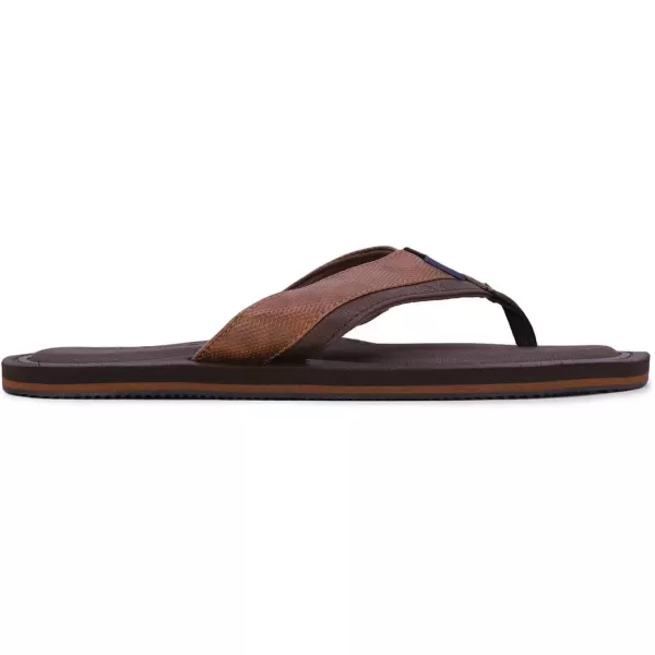 Nautica Mens Flip Flop Beach Sandal Boat Slide Water SlippersBrown Tanlatmon