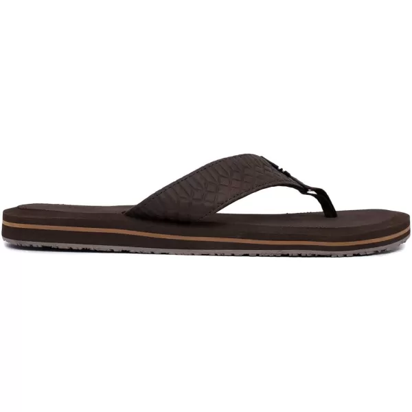 Nautica Mens Flip Flop Beach Sandal Boat Slide Water SlippersBrowntidor