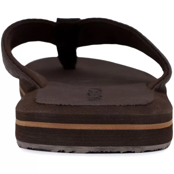 Nautica Mens Flip Flop Beach Sandal Boat Slide Water SlippersBrowntidor