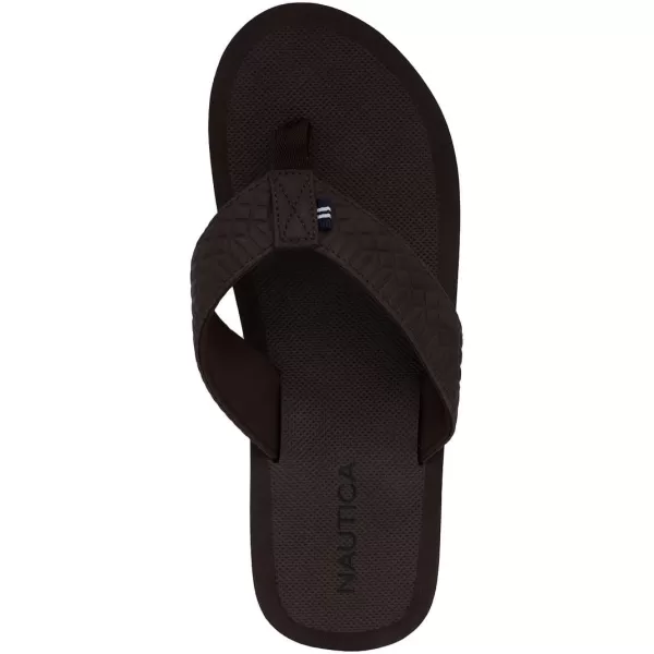 Nautica Mens Flip Flop Beach Sandal Boat Slide Water SlippersBrowntidor