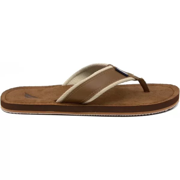 Nautica Mens Flip Flop Beach Sandal Boat Slide Water SlippersGinger Smooth