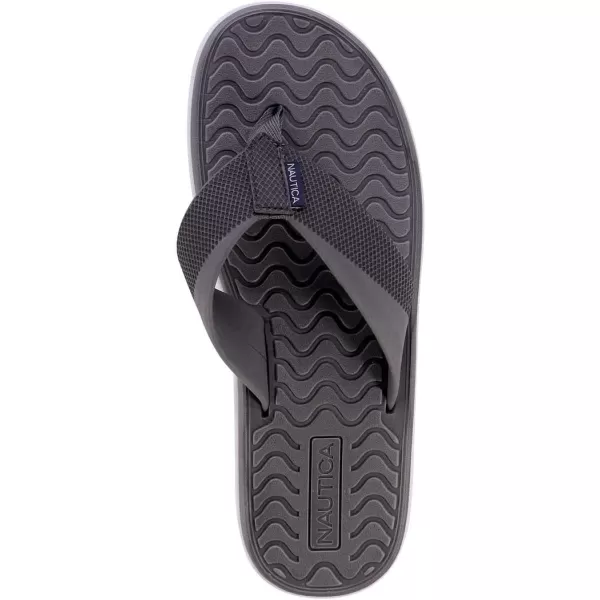 Nautica Mens Flip Flop Beach Sandal Boat Slide Water SlippersGreynector