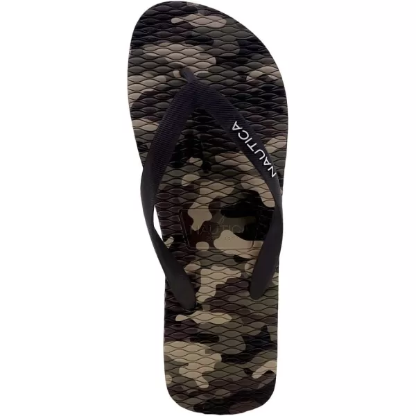 Nautica Mens Flip Flop Beach Sandal Boat Slide Water SlippersJirenolive Camo