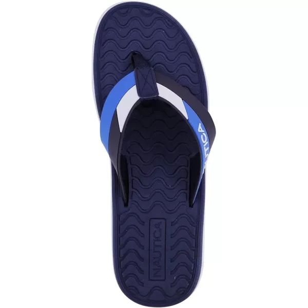 Nautica Mens Flip Flop Beach Sandal Boat Slide Water SlippersNeale 2navy Cobalt