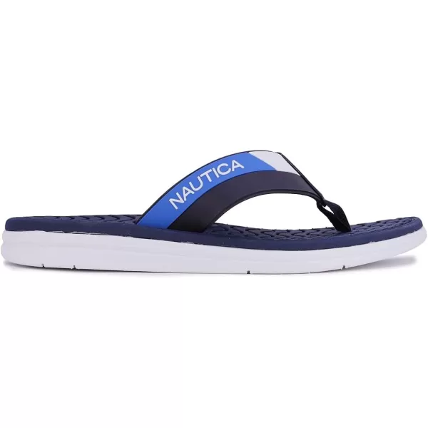 Nautica Mens Flip Flop Beach Sandal Boat Slide Water SlippersNeale 2navy Cobalt