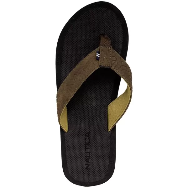 Nautica Mens Flip Flop Beach Sandal Boat Slide Water SlippersOlivetidor