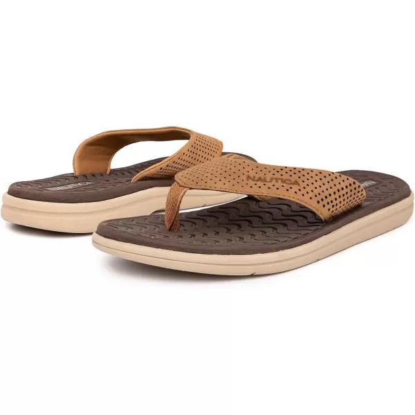 Nautica Mens Flip Flop Beach Sandal Boat Slide Water SlippersTanoverwash