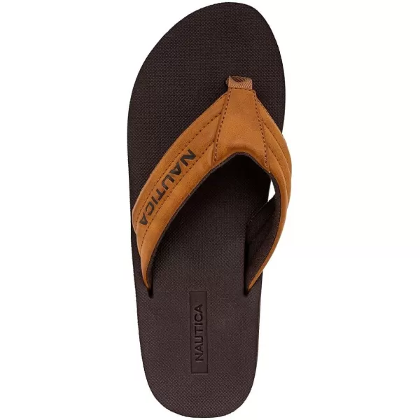 Nautica Mens Flip Flop Beach Sandal Boat Slide Water SlippersTantapped