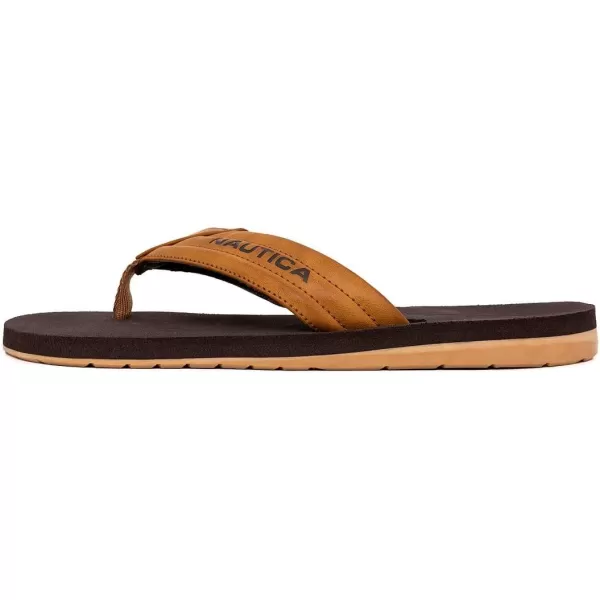 Nautica Mens Flip Flop Beach Sandal Boat Slide Water SlippersTantapped