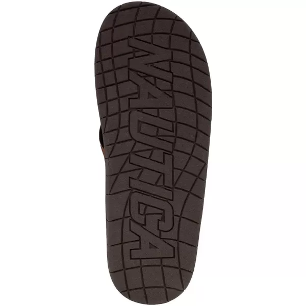 Nautica Mens Flip Flop Beach Sandal Boat Slide Water SlippersTappedbrown